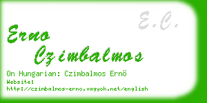 erno czimbalmos business card