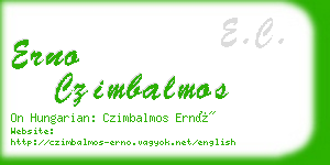 erno czimbalmos business card